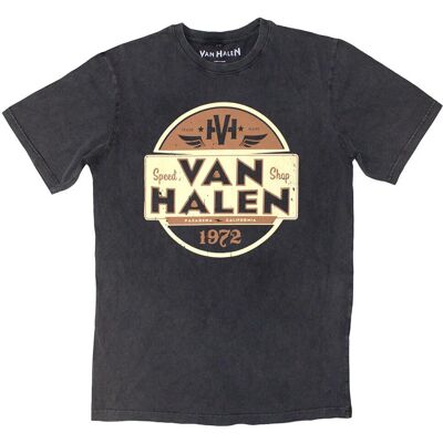 Van Halen Speed Shop Kullgrå T-Shirt - Unisex, Begränsad upplaga 999 Van Halen Speed Shop Kullgrå T-Shirt - Unisex, Begränsad upplaga 999
