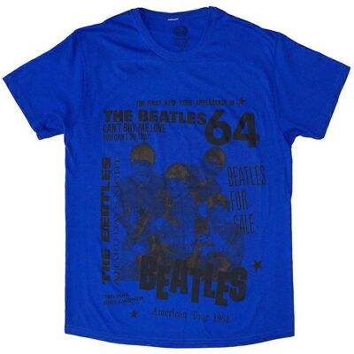 The Beatles 1964 Blå Unisex T-Shirt - T-Shirt The Beatles 1964 Blå Unisex T-Shirt - T-Shirt