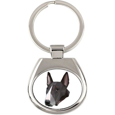 Art-Dog - Bull Terrier Geometric - Valokuva - Kaiverrettu Art-Dog - Avainripus Art-Dog - Bull Terrier Geometric - Valokuva - Kaiverrettu Art-Dog - Avainripus