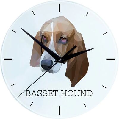Art-Dog - Geometric Dog Motif - 20 cm diamètre - Horloge murale - Publicité Art-Dog - Geometric Dog Motif - 20 cm diamètre - Horloge murale - Publicité
