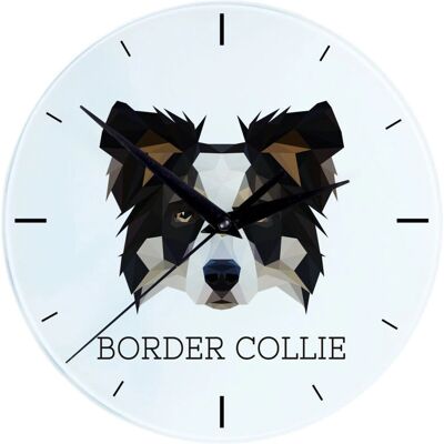Art-Dog - Border Collie - horloge murale - Publicité Art-Dog - Border Collie - horloge murale - Publicité