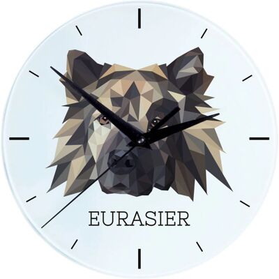 Art-Dog Eurasier Horloge Géométrique - 20 cm - Horloge murale - Publicité Art-Dog Eurasier Horloge Géométrique - 20 cm - Horloge murale - Publicité