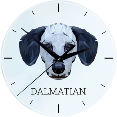 Art-Dog - Horloge Dalmatien Géométrique - Horloge Murale - Publicité Art-Dog - Horloge Dalmatien Géométrique - Horloge Murale - Publicité