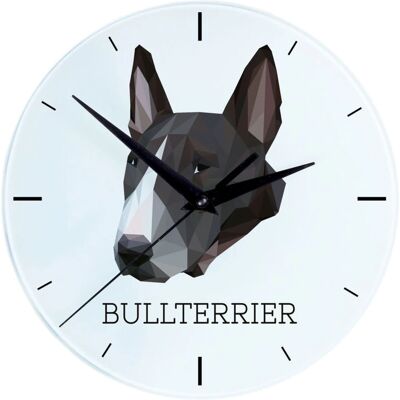 Art-Dog - Bull Terrier - motif géométrique de chien - Horloge murale - Publicité Art-Dog - Bull Terrier - motif géométrique de chien - Horloge murale - Publicité