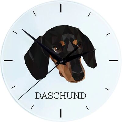Art-Dog - Geometric Dog - motif géométrique - Horloge murale - Publicité Art-Dog - Geometric Dog - motif géométrique - Horloge murale - Publicité