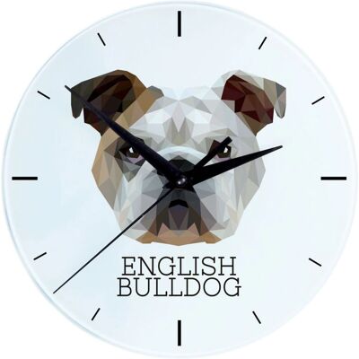 Art-Dog - Bulldog inglés - 20 cm diamètre - Horloge murale - Publicité Art-Dog - Bulldog inglés - 20 cm diamètre - Horloge murale - Publicité