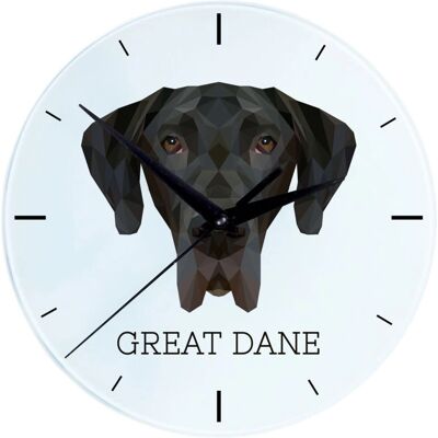 Art-Dog - Gran danés I - Chien géométrique - 20 cm - Horloge murale - Publicité Art-Dog - Gran danés I - Chien géométrique - 20 cm - Horloge murale - Publicité