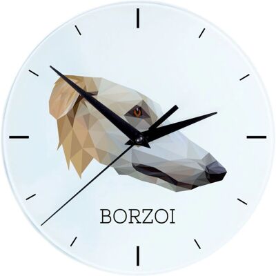 Art-Dog - Borzoi Géométrique - 20 cm - Horloge murale - Publicité Art-Dog - Borzoi Géométrique - 20 cm - Horloge murale - Publicité