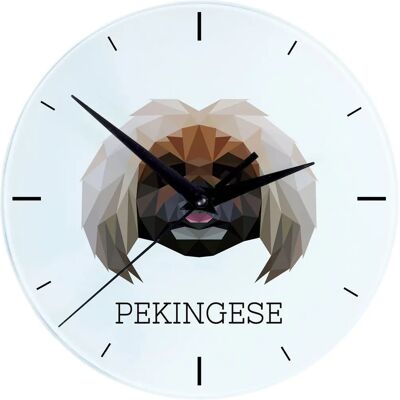Art-Dog - Pekinés - Motif géométrique de chien - 20 cm - Horloge murale - Publicité Art-Dog - Pekinés - Motif géométrique de chien - 20 cm - Horloge murale - Publicité