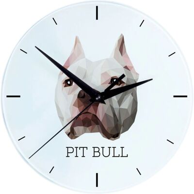 Art-Dog - APBT Geometric - Motif chien géométrique - Clock - Publicité Art-Dog - APBT Geometric - Motif chien géométrique - Clock - Publicité