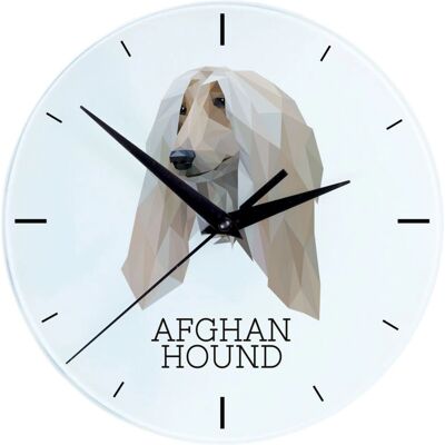 Art-Dog Afghan Hound Geometric - Horloge murale - Publicité Art-Dog Afghan Hound Geometric - Horloge murale - Publicité