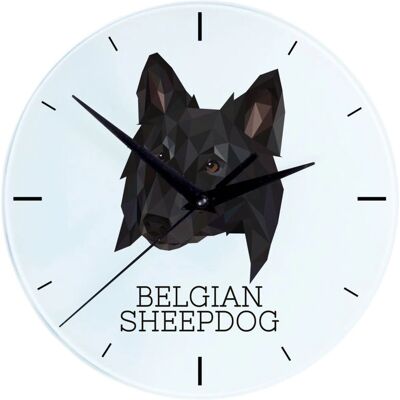 Art-Dog - Pastor belga geométrico - 20 cm - Motif chien géométrique - horloge murale - Publicité Art-Dog - Pastor belga geométrico - 20 cm - Motif chien géométrique - horloge murale - Publicité