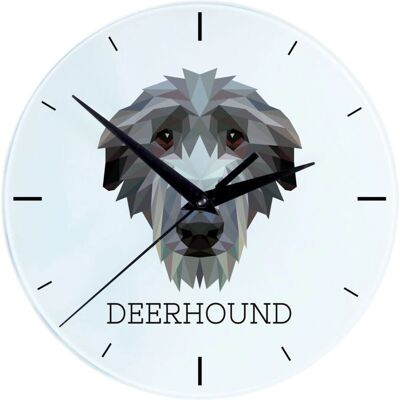 Art-Dog - Greyhound Écossais - Géométrique - Horloge Murale - Publicité Art-Dog - Greyhound Écossais - Géométrique - Horloge Murale - Publicité