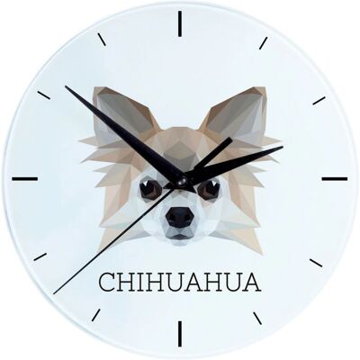 Art-Dog Chihuahua longhair - horloge murale géométrique - 20 cm - Publicité Art-Dog Chihuahua longhair - horloge murale géométrique - 20 cm - Publicité