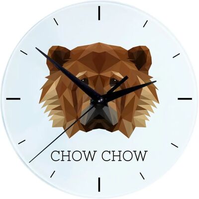 Art-Dog - Chow Chow - Géométrique - wall clock - Publicité Art-Dog - Chow Chow - Géométrique - wall clock - Publicité