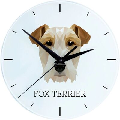 Art-Dog - Wire Fox Terrier - Géométrique - Horloge murale - Publicité Art-Dog - Wire Fox Terrier - Géométrique - Horloge murale - Publicité