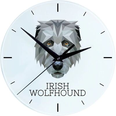 Art-Dog - Irish Wolfhound - Horloge murale - Publicité Art-Dog - Irish Wolfhound - Horloge murale - Publicité