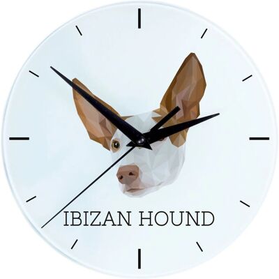 Art-Dog - Podenco Ibicenco - Horloge murale - Publicité Art-Dog - Podenco Ibicenco - Horloge murale - Publicité