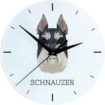 Art-Dog - Schnauzer I - 20 cm - Horloge murale - Publicité Art-Dog - Schnauzer I - 20 cm - Horloge murale - Publicité