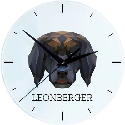 Art-Dog - Leonberger - motif géométrique de chien - horloge murale - Publicité Art-Dog - Leonberger - motif géométrique de chien - horloge murale - Publicité