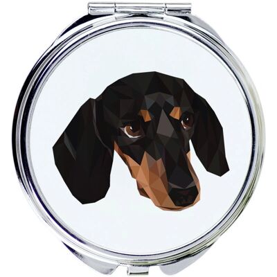 Art-Dog - Bassotto a pelo corto - geometriczny motyw - lustro Art-Dog - Bassotto a pelo corto - geometriczny motyw - lustro