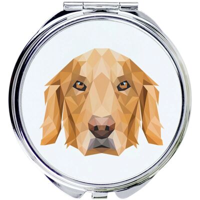 Art-Dog - Golden Retriever - geometryczny motyw - średnica 7 cm - mirror Art-Dog - Golden Retriever - geometryczny motyw - średnica 7 cm - mirror