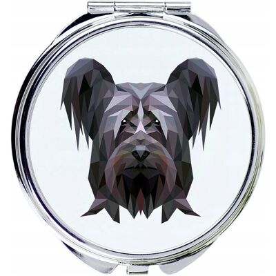 Art-Dog - Skye Terrier Geometric - 7 cm średnica - Lusterko Art-Dog - Skye Terrier Geometric - 7 cm średnica - Lusterko