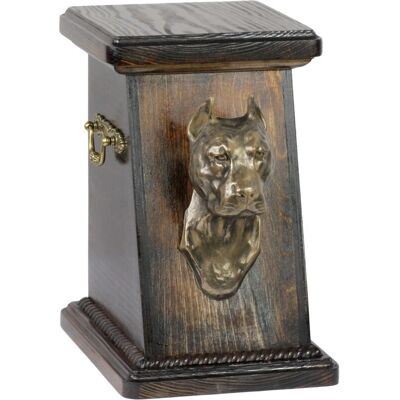Amstaff - Birch Dog Bust Urn - Realistic Bust - Pet Urn Amstaff - Birch Dog Bust Urn - Realistic Bust - Pet Urn