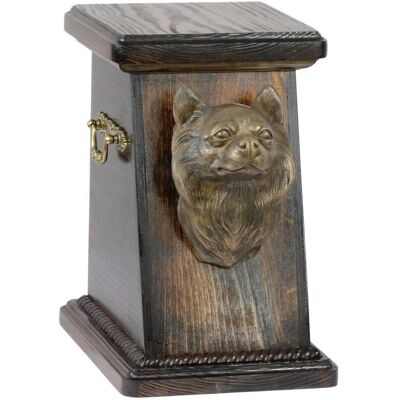 Art-Dog - Chihuahua de pelo largo - Bust of dog - Birch wood - Urn - Publicité Art-Dog - Chihuahua de pelo largo - Bust of dog - Birch wood - Urn - Publicité
