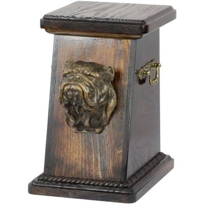 Art-Dog Bulldog Inglés - madera de abedul - busto de perro al frente - 95 kg - urna Art-Dog Bulldog Inglés - madera de abedul - busto de perro al frente - 95 kg - urna