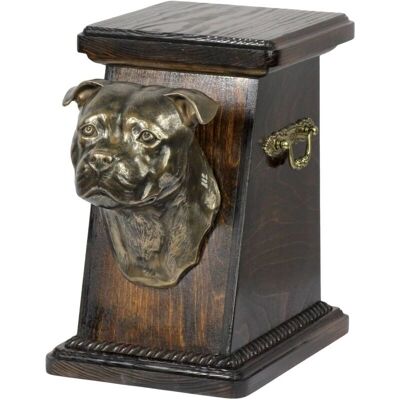 Amstaff - Dog Bust Urn - drewno brzozowe - 95 kg - urna Amstaff - Dog Bust Urn - drewno brzozowe - 95 kg - urna