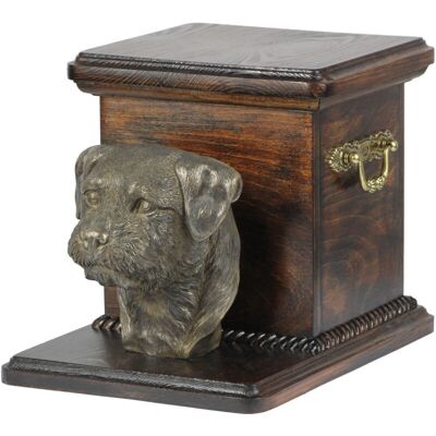 Art-Dog - Border Terrier Bust Urn - drewno brzozowe Art-Dog - Border Terrier Bust Urn - drewno brzozowe