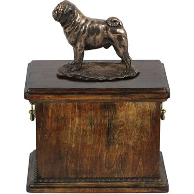 Art-Dog - Pug - Bukowe drewno - Figura psa - Urna dla zwierząt Art-Dog - Pug - Bukowe drewno - Figura psa - Urna dla zwierząt