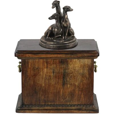 Art-Dog - Whippet - drewno brzozowe - posąg brązu - urna psa Art-Dog - Whippet - drewno brzozowe - posąg brązu - urna psa