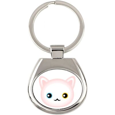 Porte-clé Chat Angora Turc d'Art-Dog - Cadeau Durable, Tendance - Publicité Porte-clé Chat Angora Turc d'Art-Dog - Cadeau Durable, Tendance - Publicité
