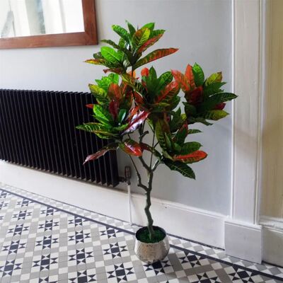 Brand Codiaeum 130cm Multicoloured Artificial Tree - Indoor Decor Brand Codiaeum 130cm Multicoloured Artificial Tree - Indoor Decor