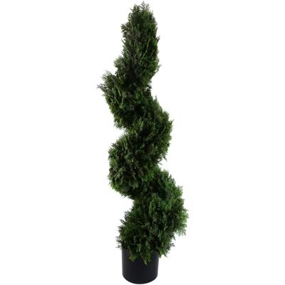 Botanik UK 120cm Green Spiral Cedar Tree - Artificial Topiary Botanik UK 120cm Green Spiral Cedar Tree - Artificial Topiary