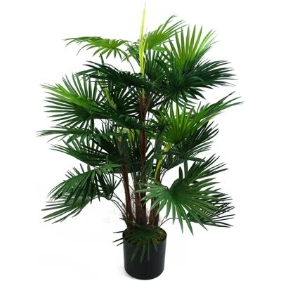 Green Artificial Fan Palm Tree - 90cm Lifelike Plastic & Natural Materials - Artificial Fan Palm Tree Green Artificial Fan Palm Tree - 90cm Lifelike Plastic & Natural Materials - Artificial Fan Palm Tree