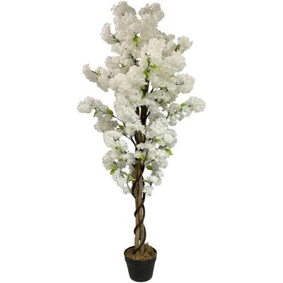 Botanik UK 150cm Artificial White Cherry Blossom Tree - Artificial Tree Botanik UK 150cm Artificial White Cherry Blossom Tree - Artificial Tree