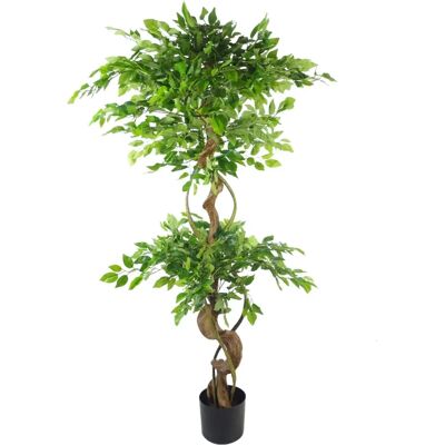 Botanik Artificial Evergreen Large Tree 150cm Twisted Trunk Ficus - Tree Botanik Artificial Evergreen Large Tree 150cm Twisted Trunk Ficus - Tree