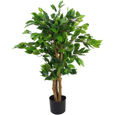 Botanik Artificial Ficus Tree 90cm Evergreen Real Wood Trunk - Artificial Ficus Tree, Indoor Decor Botanik Artificial Ficus Tree 90cm Evergreen Real Wood Trunk - Artificial Ficus Tree, Indoor Decor