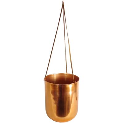 Copper Hanging Plant Pot - Metal, Rustic Charm, 18x22cm Copper Hanging Plant Pot - Metal, Rustic Charm, 18x22cm