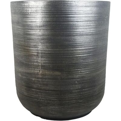 Leaf Coya Planter - 47cm Silver Fibreglass Cement Leaf Coya Planter - 47cm Silver Fibreglass Cement