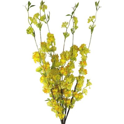 Leaf Artificial Realistic Flowers For Arrangement 6 X 100cm Yellow Blossom Spray - Artificial Flowers Leaf Artificial Realistic Flowers For Arrangement 6 X 100cm Yellow Blossom Spray - Artificial Flowers