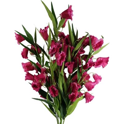 Leaf Fuchsia Pink Artificial Flower Stems - 6 Pack, 100cm Leaf Fuchsia Pink Artificial Flower Stems - 6 Pack, 100cm