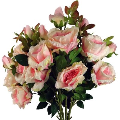Leaf Pink Artificial Rose Pack of 6 Stems - 80cm Realistic Flowers Leaf Pink Artificial Rose Pack of 6 Stems - 80cm Realistic Flowers