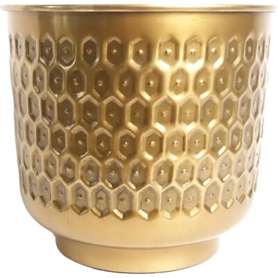 Leaf 20cm Gold Honeycomb Planter - Planter Leaf 20cm Gold Honeycomb Planter - Planter