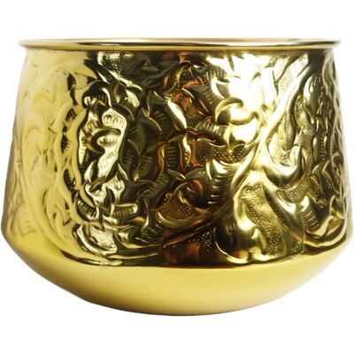 Leaf 70539 Handmade Gold Planter - Plant Pot Leaf 70539 Handmade Gold Planter - Plant Pot