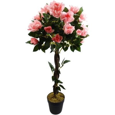 Leaf Pink Artificial Rose Tree - Indoor 90cm - Elegant Decoration Leaf Pink Artificial Rose Tree - Indoor 90cm - Elegant Decoration