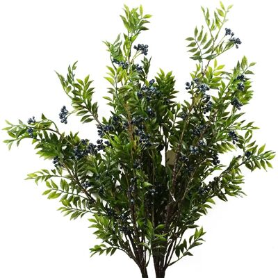 Leaf Nandina Artificial Foliage Blue Berry Spray - Artificial Foliage Leaf Nandina Artificial Foliage Blue Berry Spray - Artificial Foliage